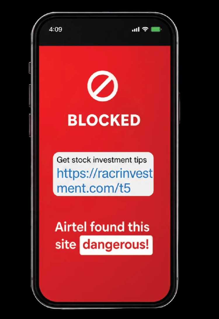 Blocked Fraud Notification Screenshot