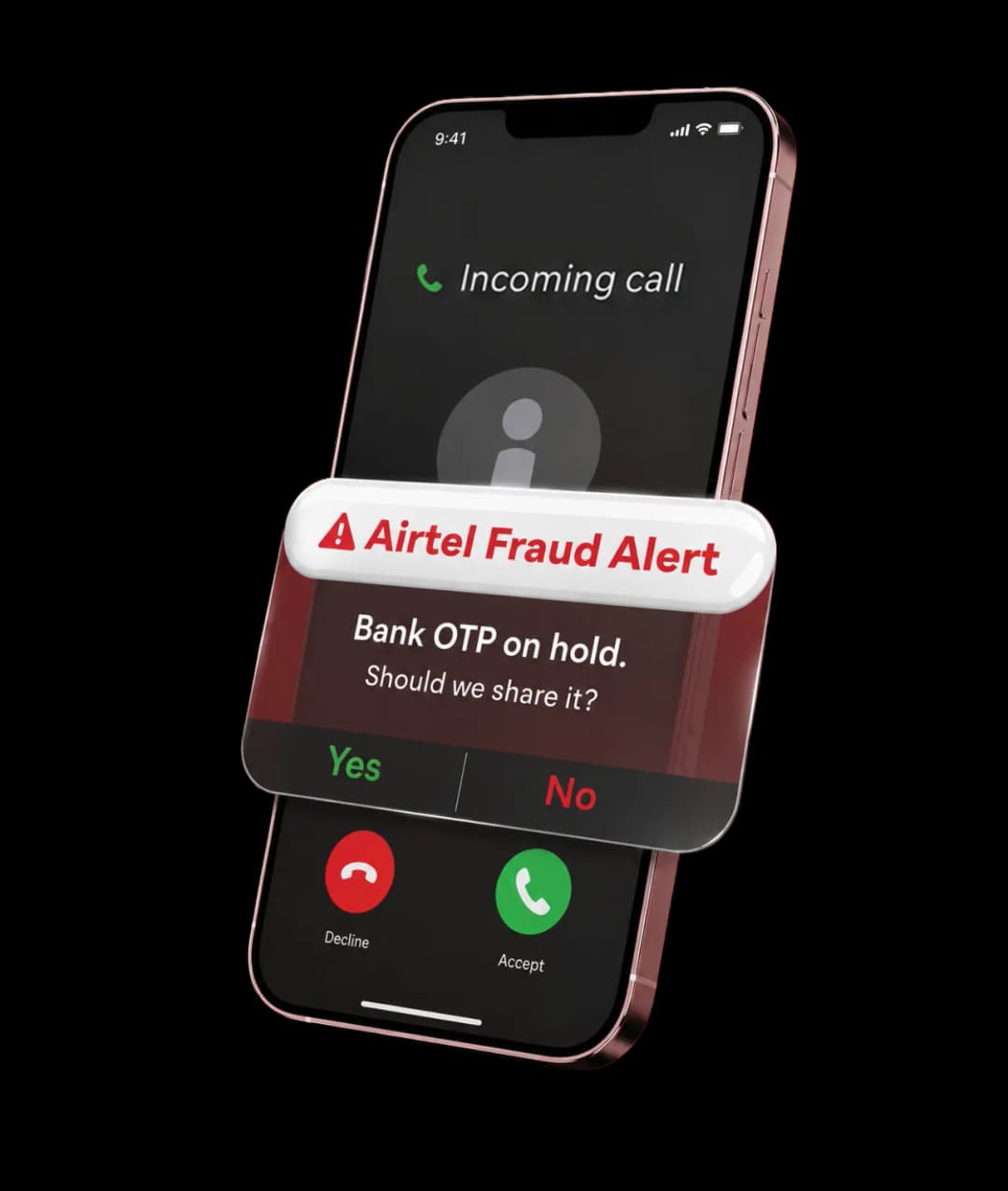 Airtel Fraud Alert Mobile Mockup